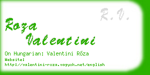 roza valentini business card
